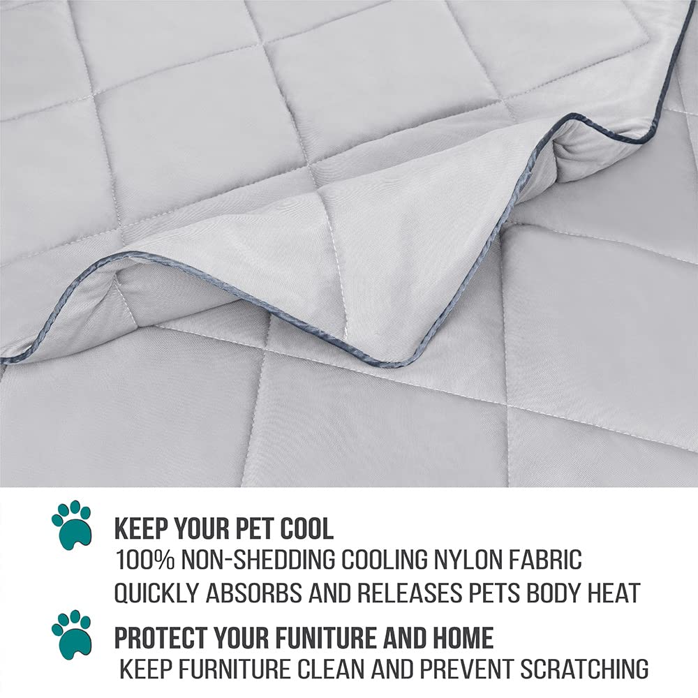 PetAmi Premium Cooling Dog Blanket close-up fabric, soft plush texture
