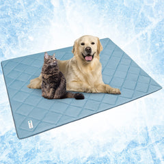 PetAmi premium cooling dog blanket on sofa protects furniture from fur.
