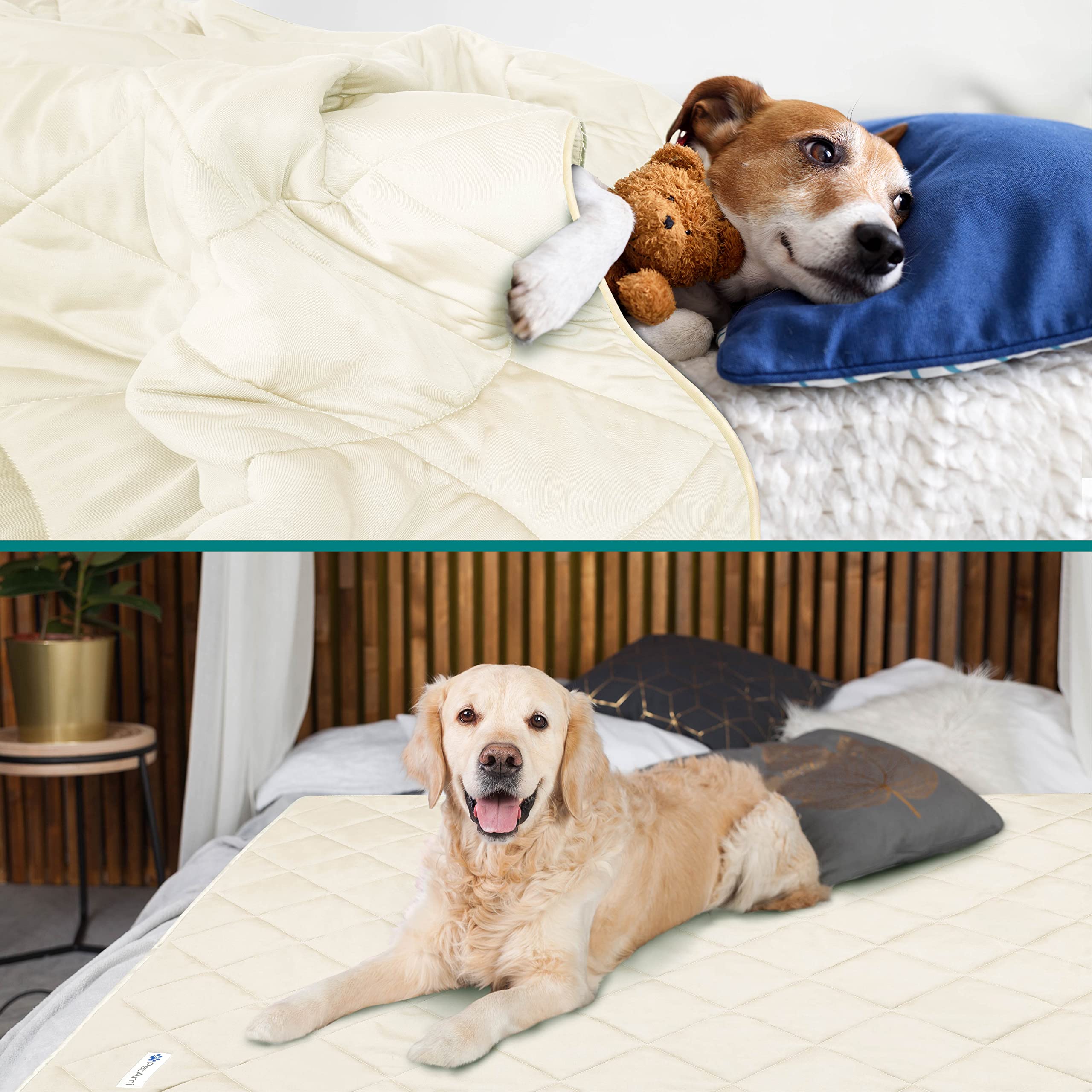 PetAmi Premium Cooling Blanket folded-reversible shows dual textures for comfort.