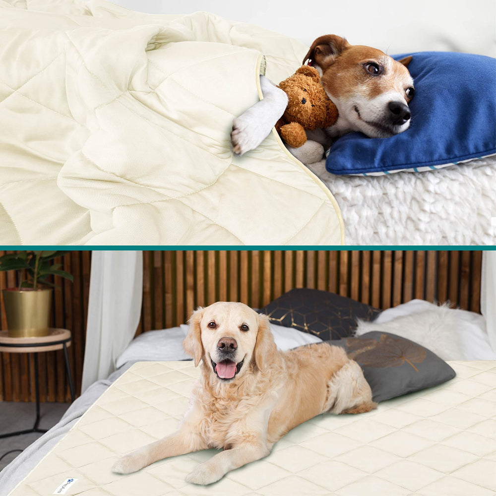 PetAmi Premium Cooling Blanket folded-reversible shows dual textures for comfort.