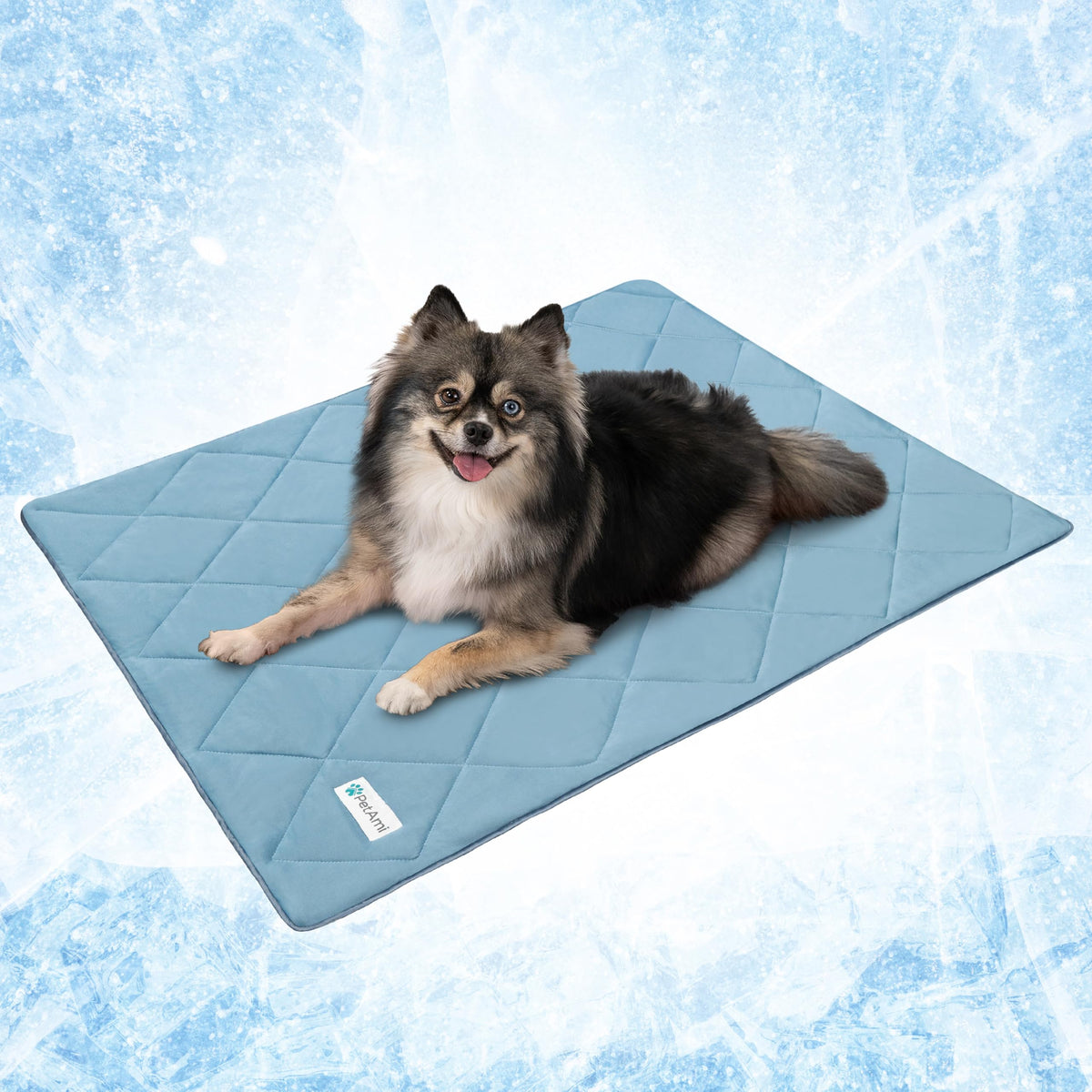 PetAmi Premium Cooling Dog Blanket front view protects furniture and keeps pets comfortable.