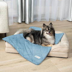 PetAmi Premium Cooling Dog Blanket reversible side shows dual cozy textures for year-round use.