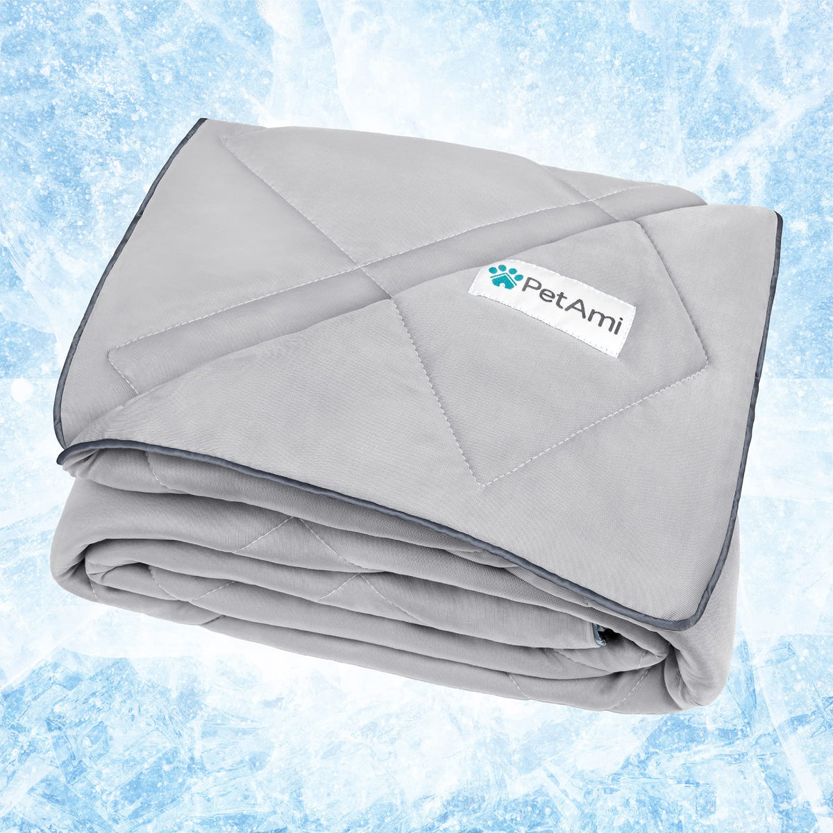 PetAmi Premium Cooling Dog Blanket, top view, plush surface for year-round comfort