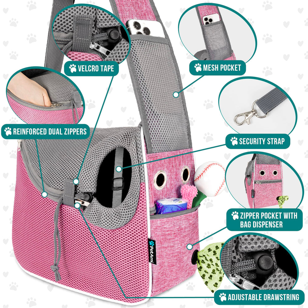 PetAmi removable sherpa bed within the carrier for cozy naps