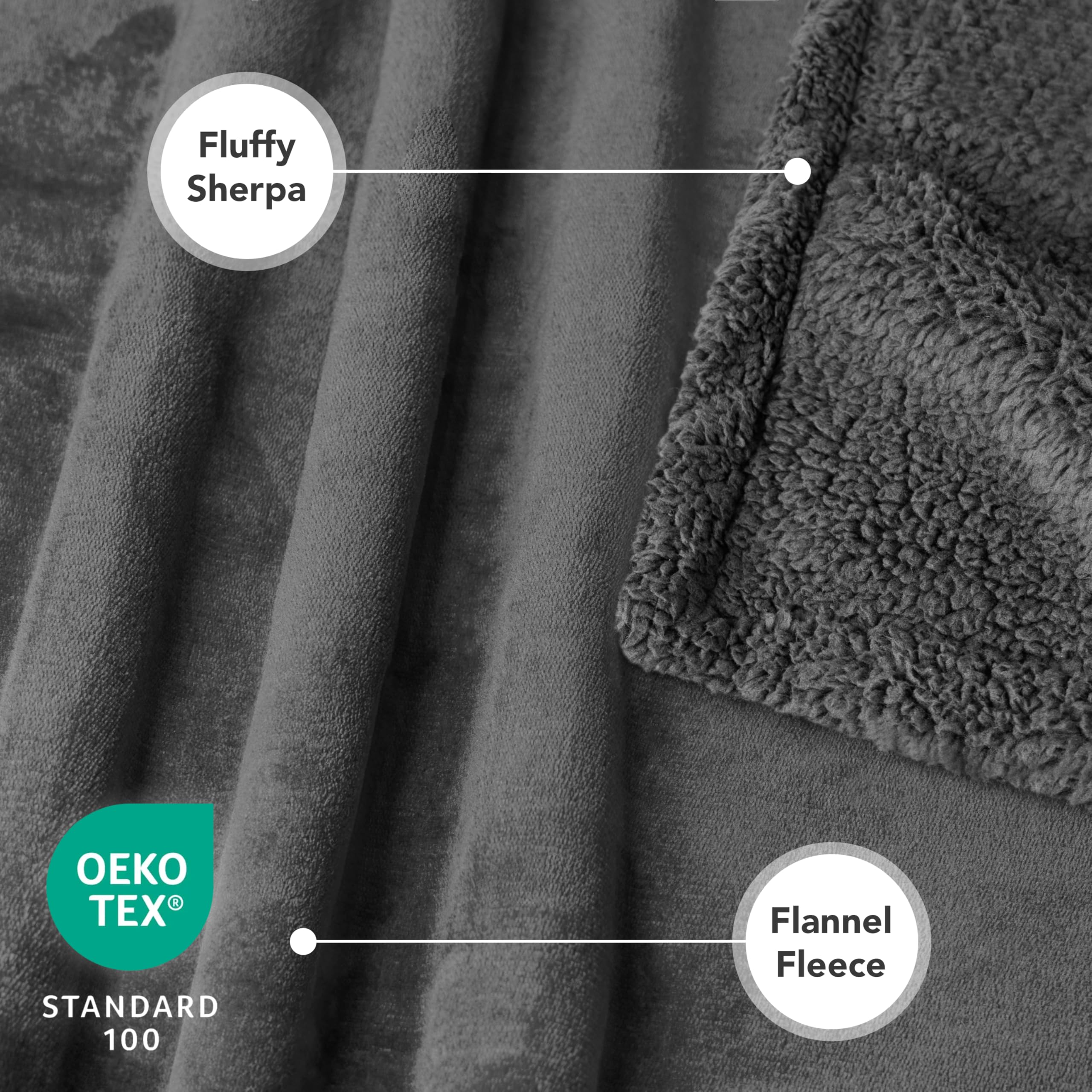 PetAmi reversible sherpa fleece blanket provides cozy, year-round comfort.