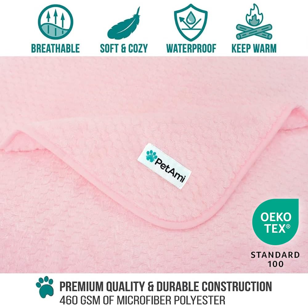 PetAmi reversible waffle-texture blanket offers dual-sided warmth.