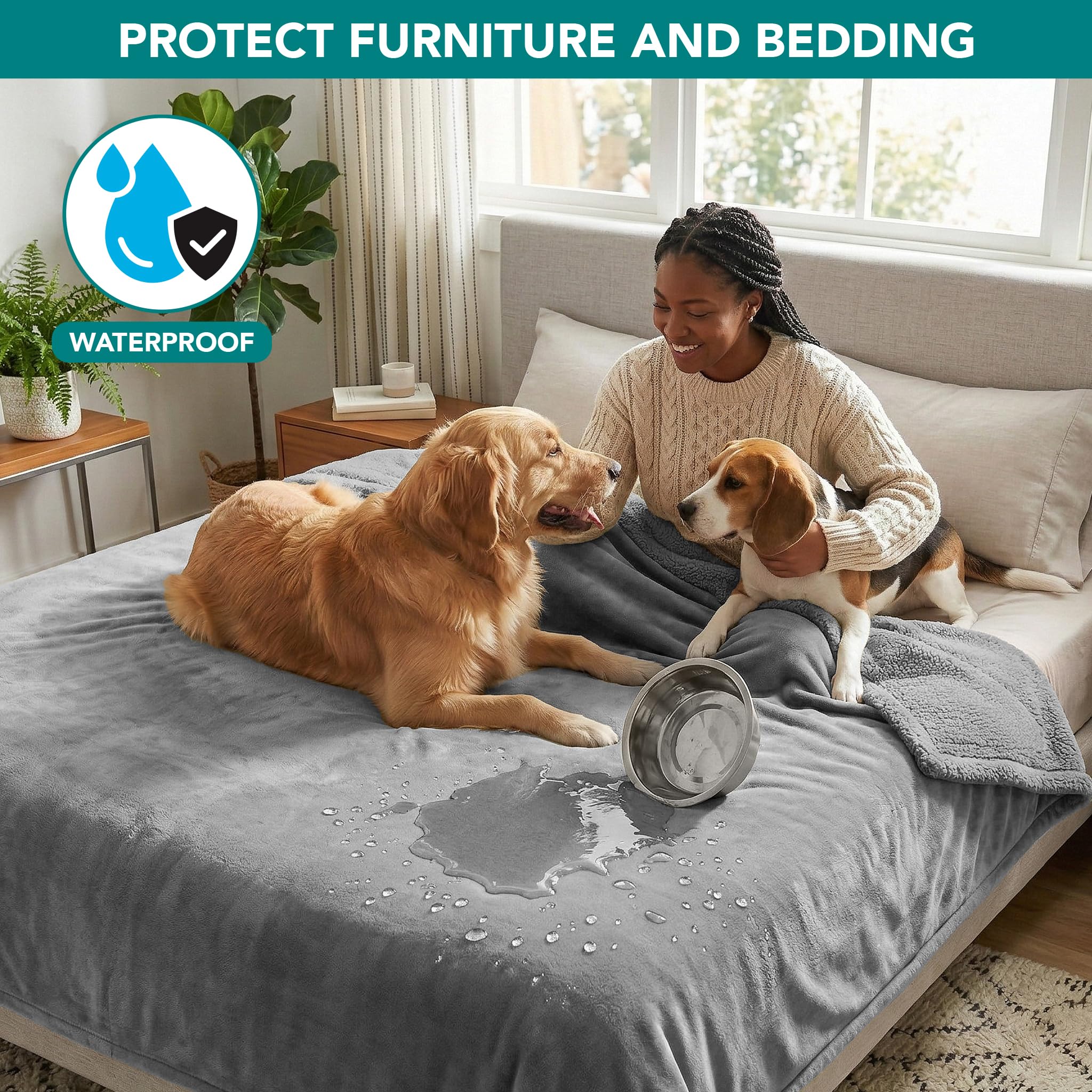 PetAmi scratch and hair proof cover guards furniture from claws and shedding.
