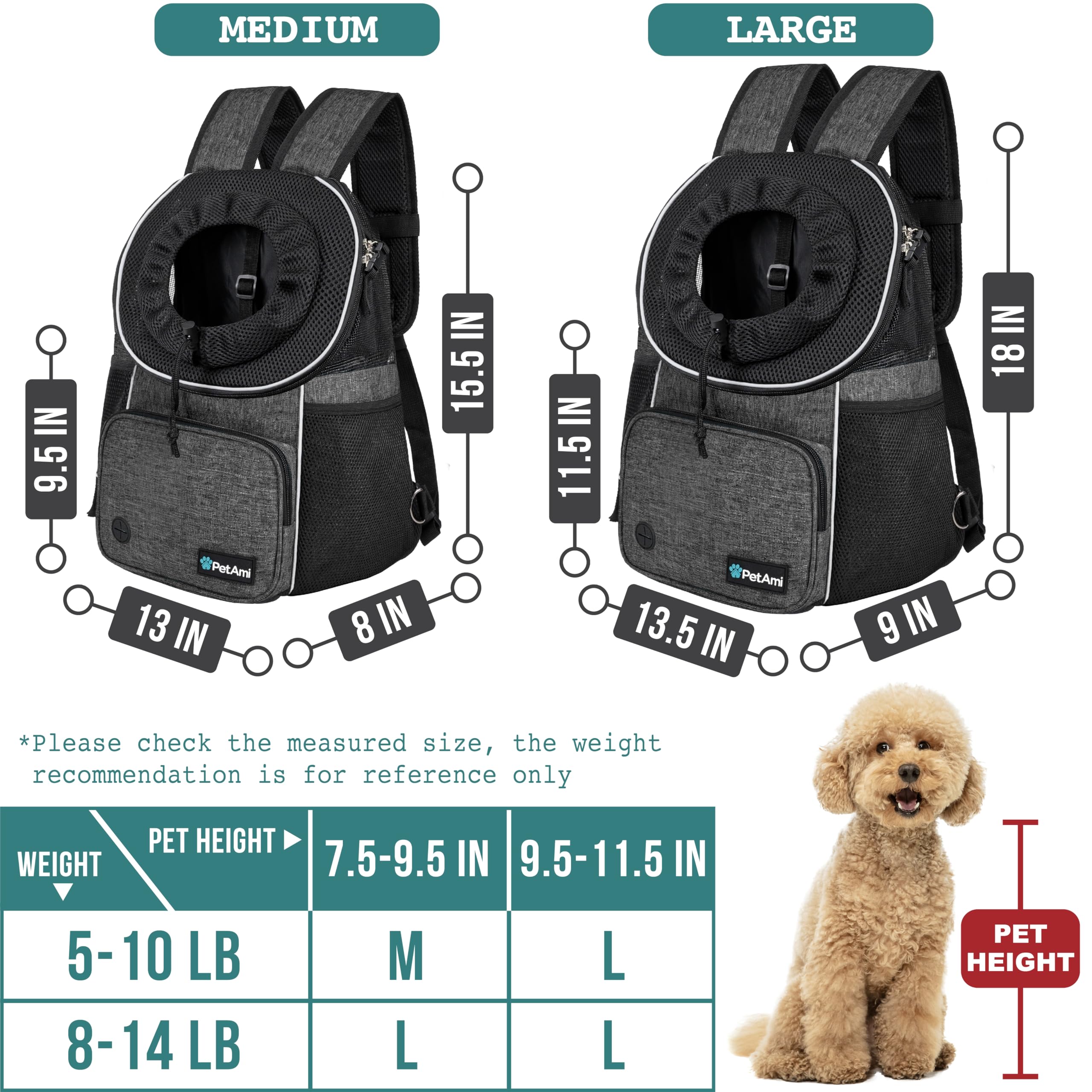 PetAmi side mesh pockets store treats and essentials for quick access