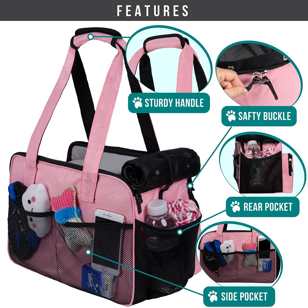 PetAmi Small Dog Purse Carrier inside sherpa bedding for cozy resting.