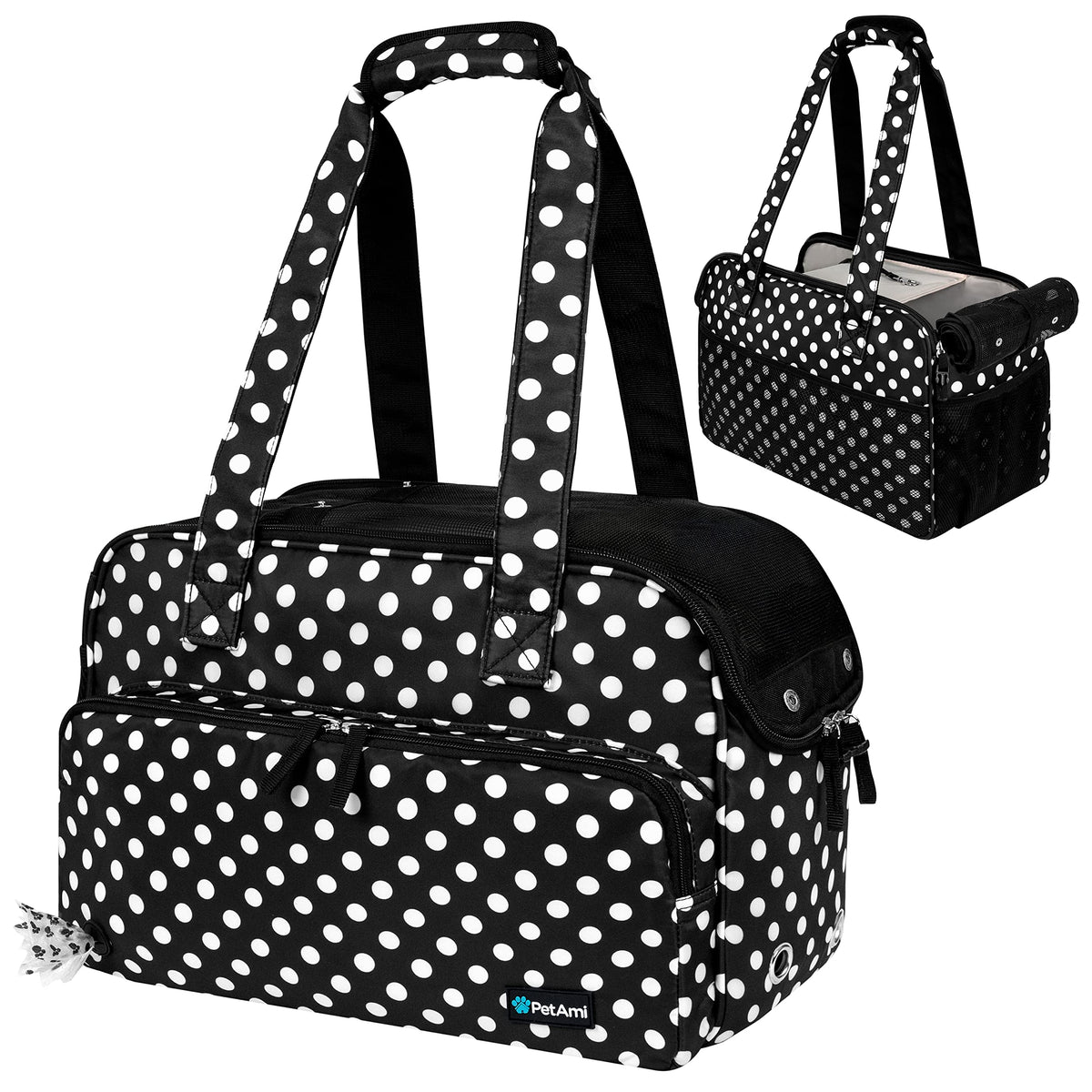 PetAmi small dog purse carrier with open-entry design for easy access.