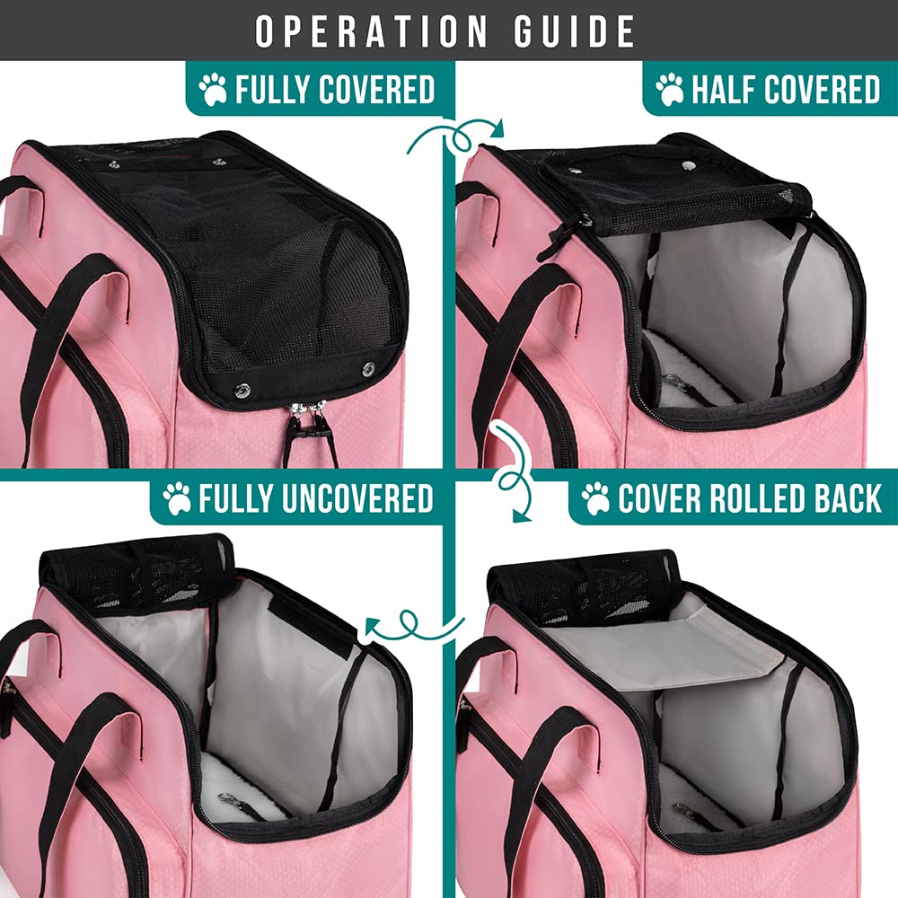 PetAmi Purse Carrier safety strap focus highlights secure travel for pets.