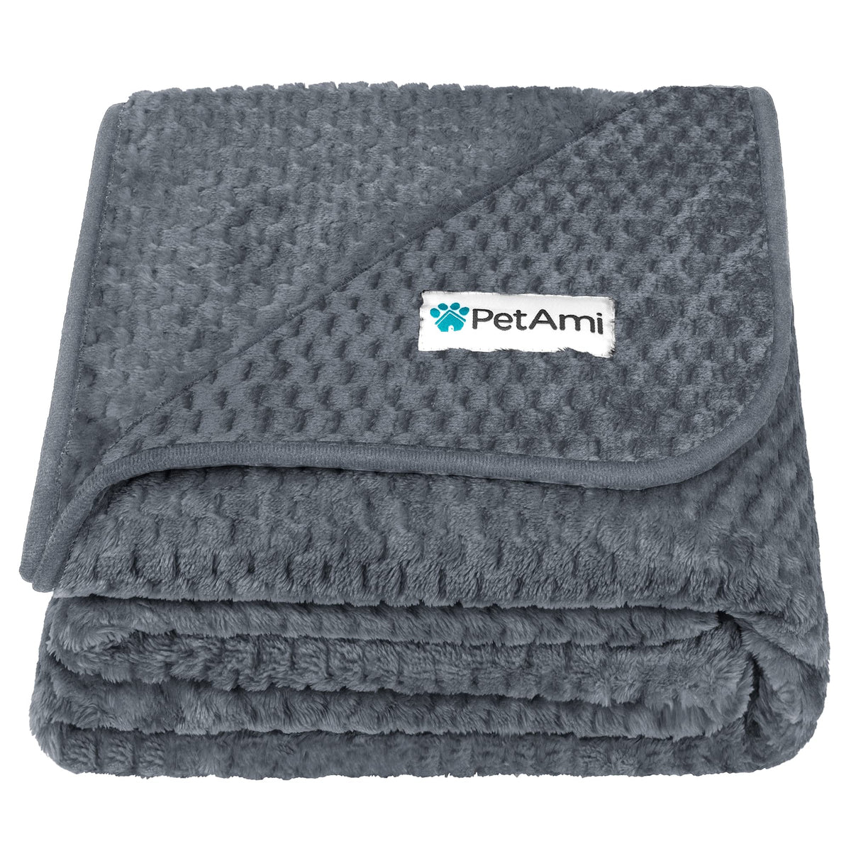 PetAmi waterproof dog blanket on a couch protects furniture from spills.
