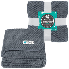 PetAmi blanket edge stitching detail for durable couch protection