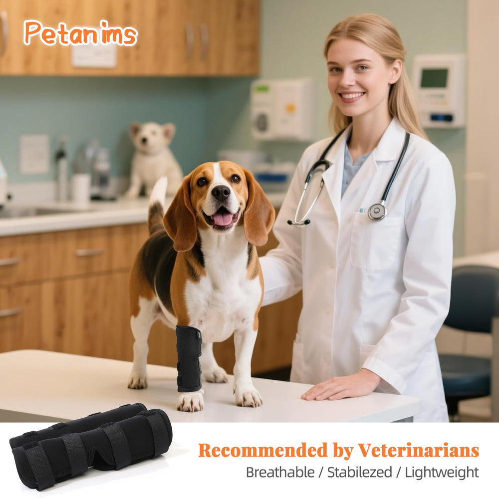 Petanims leg wrap protects hotspots and reduces licking.