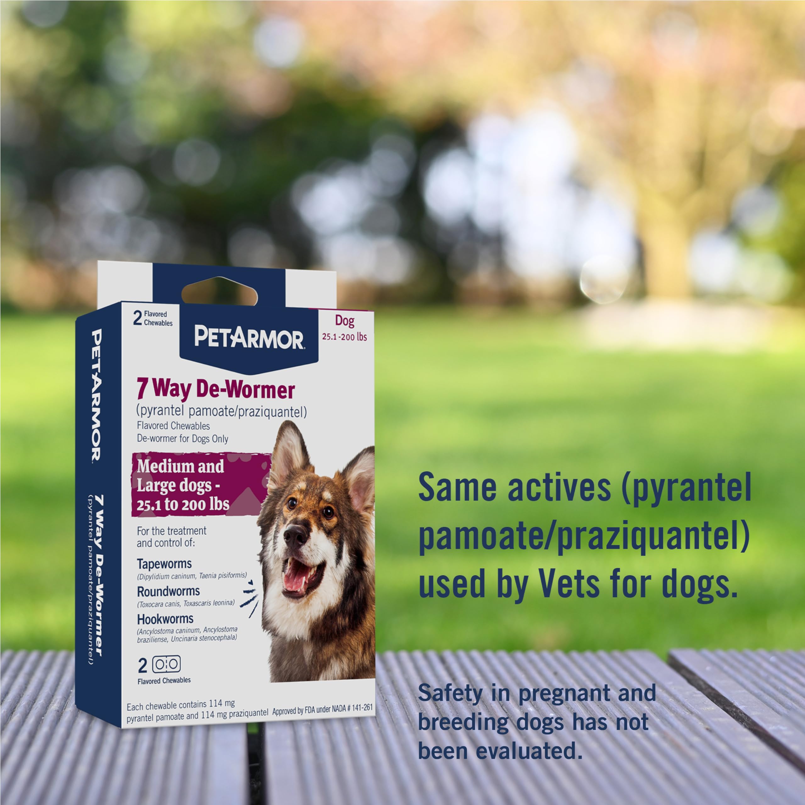 PetArmor chewable tablets closeup highlighting easy-to-chew form