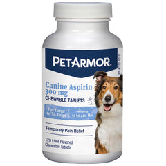 PetArmor Aspirin large dogs bottle for easy, on-the-go temporary relief.