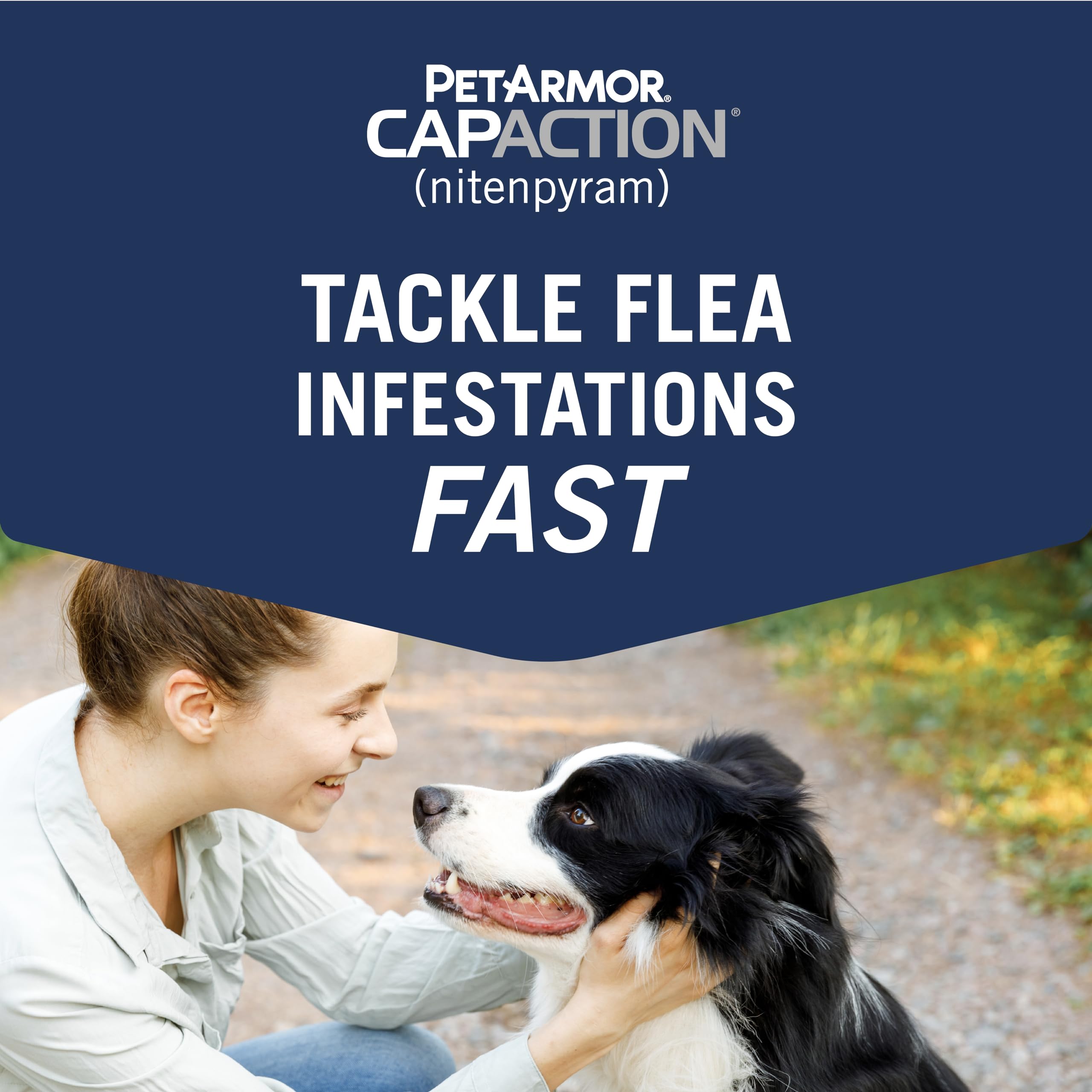 PetArmor CAPACTION oral pill for dogs held in hand.