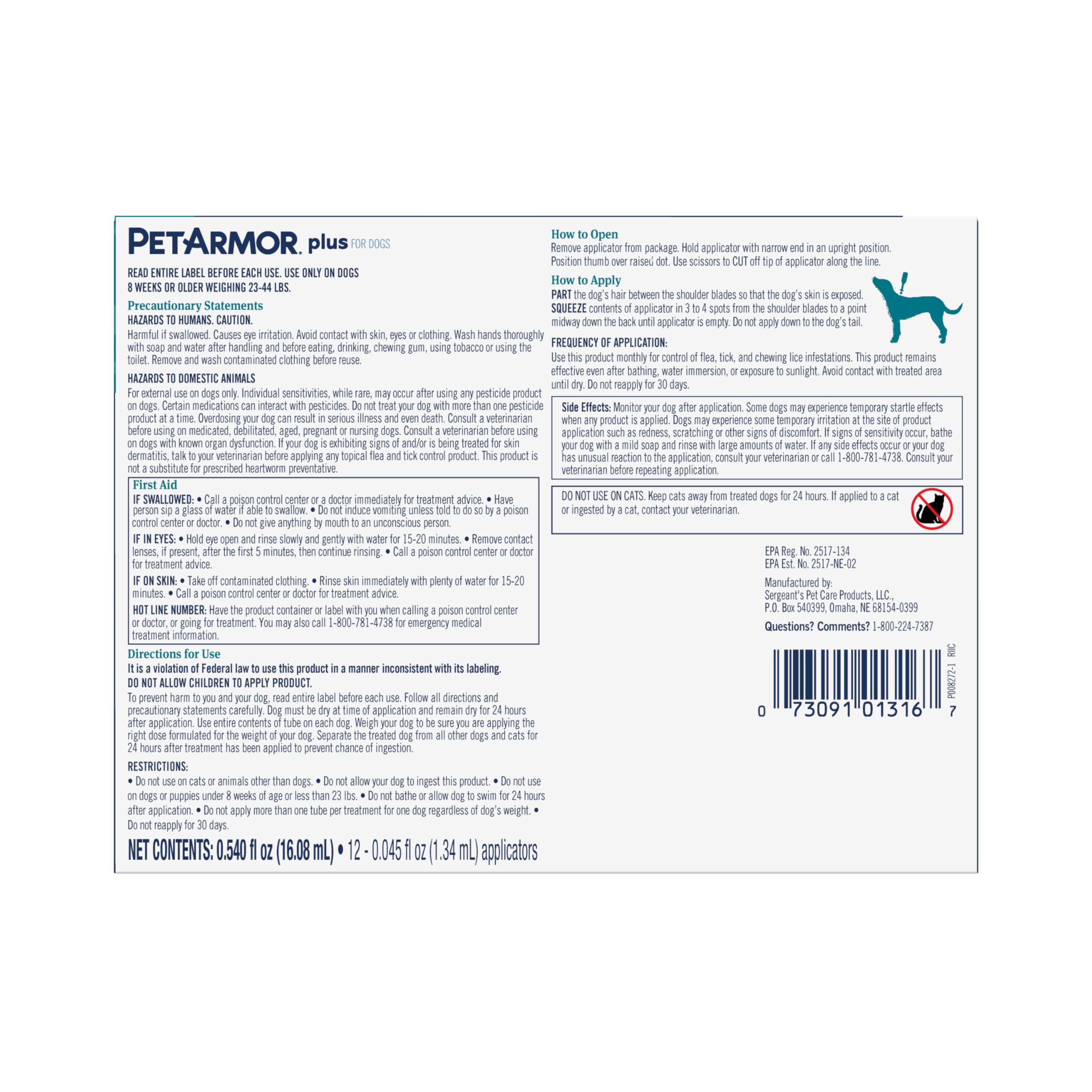 PetArmor routine use keeps dogs comfortable during walks and outings.
