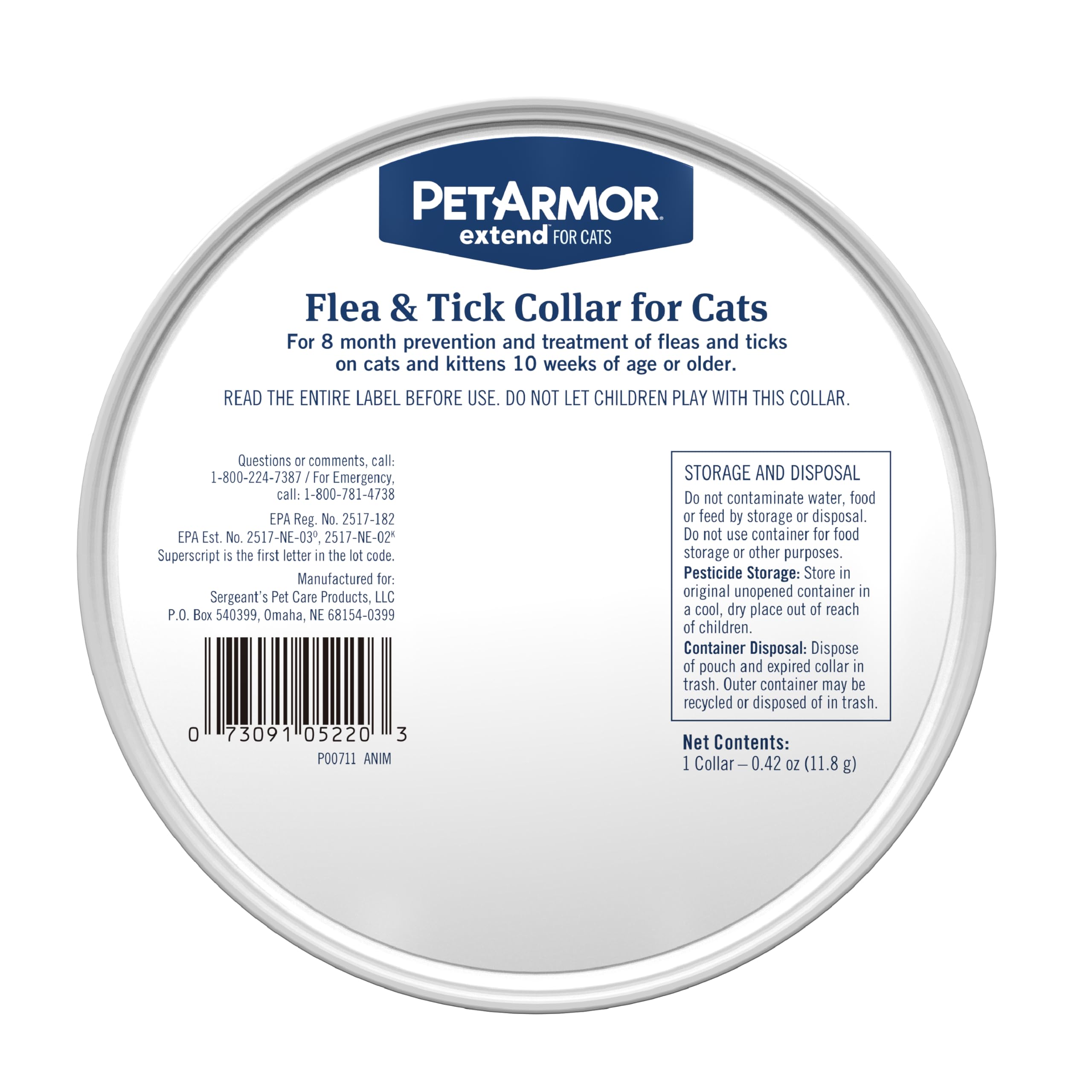 PetArmor Extend cat collar easy-wear under existing cat collar