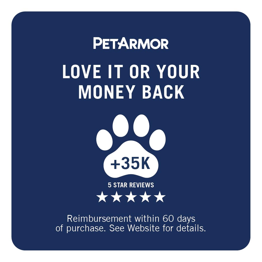 PetArmor Plus application on a small dog suitable for outdoor use