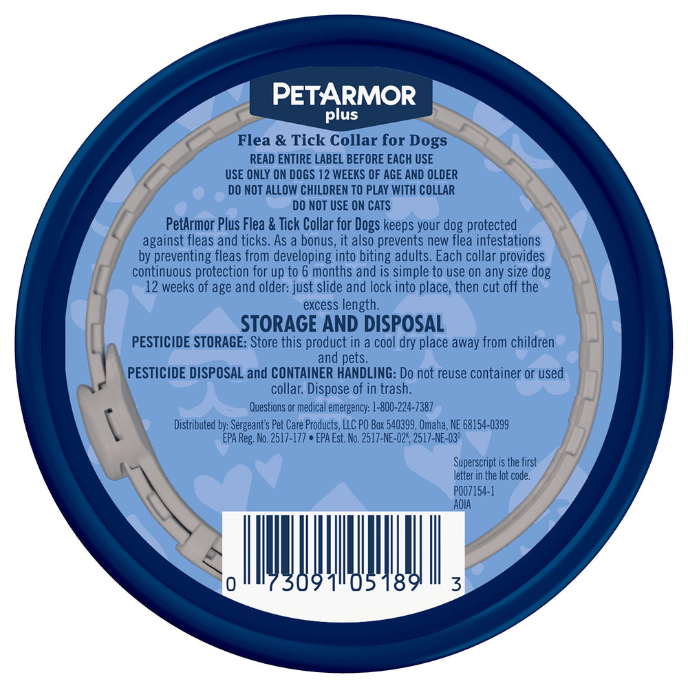 PetArmor Plus dog collar provides all-in-one protection against fleas and ticks