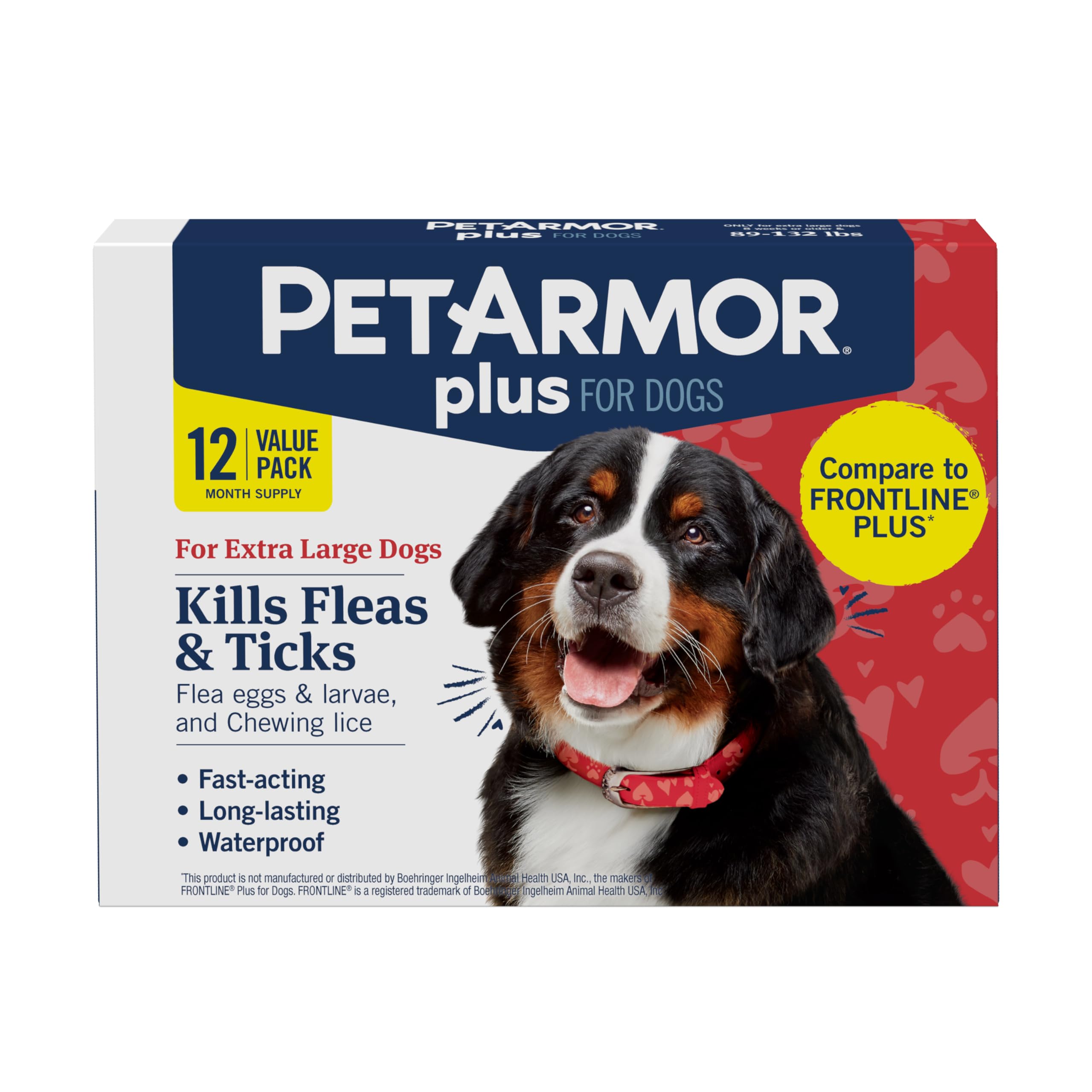 PetArmor Plus topical application on a dog protecting from fleas and ticks.