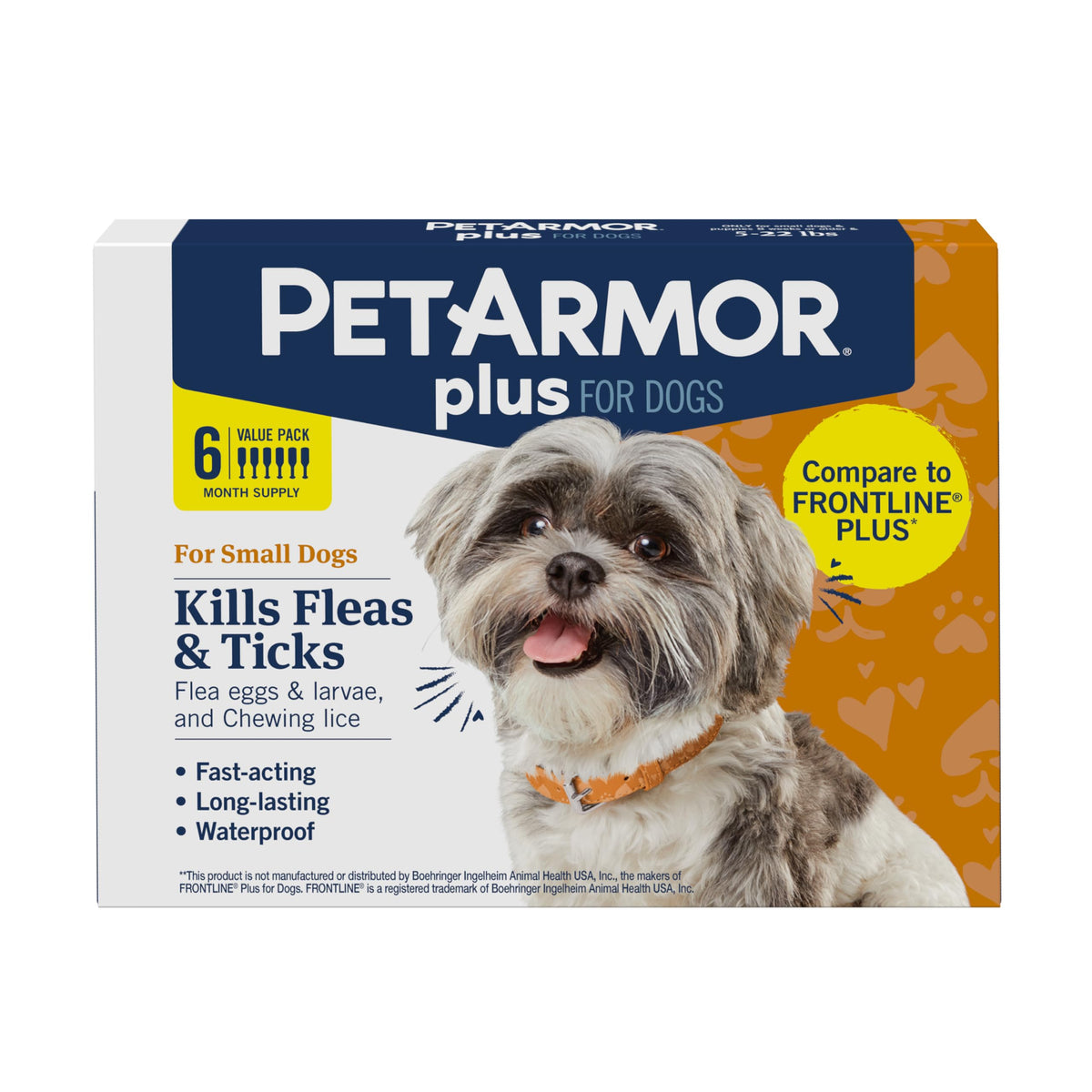 PetArmor Plus topical application on a dog’s coat for flea protection