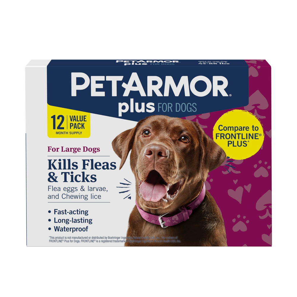 PetArmor Plus for large dogs bottle pour shows easy application