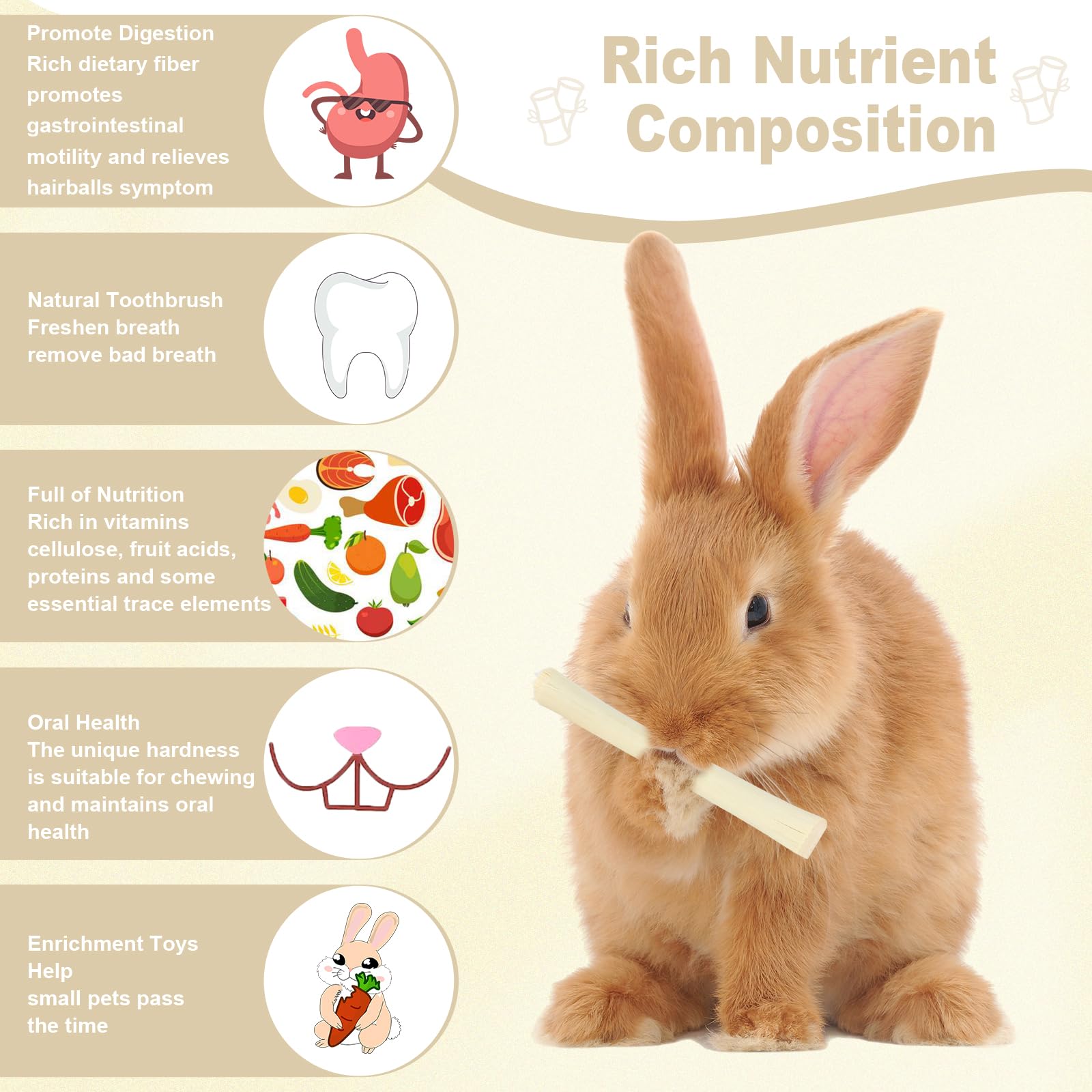 Petawi sticks offer dietary fiber and gentle dental activity for small pets.