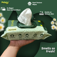 Petazy grooming glove wipes for deeper clean and wrinkle care