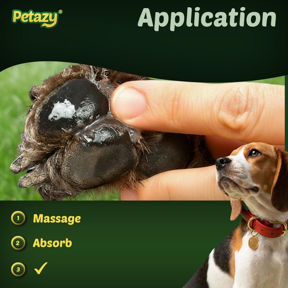 Petazy Itch Away used in daily paw care for sensitive paws