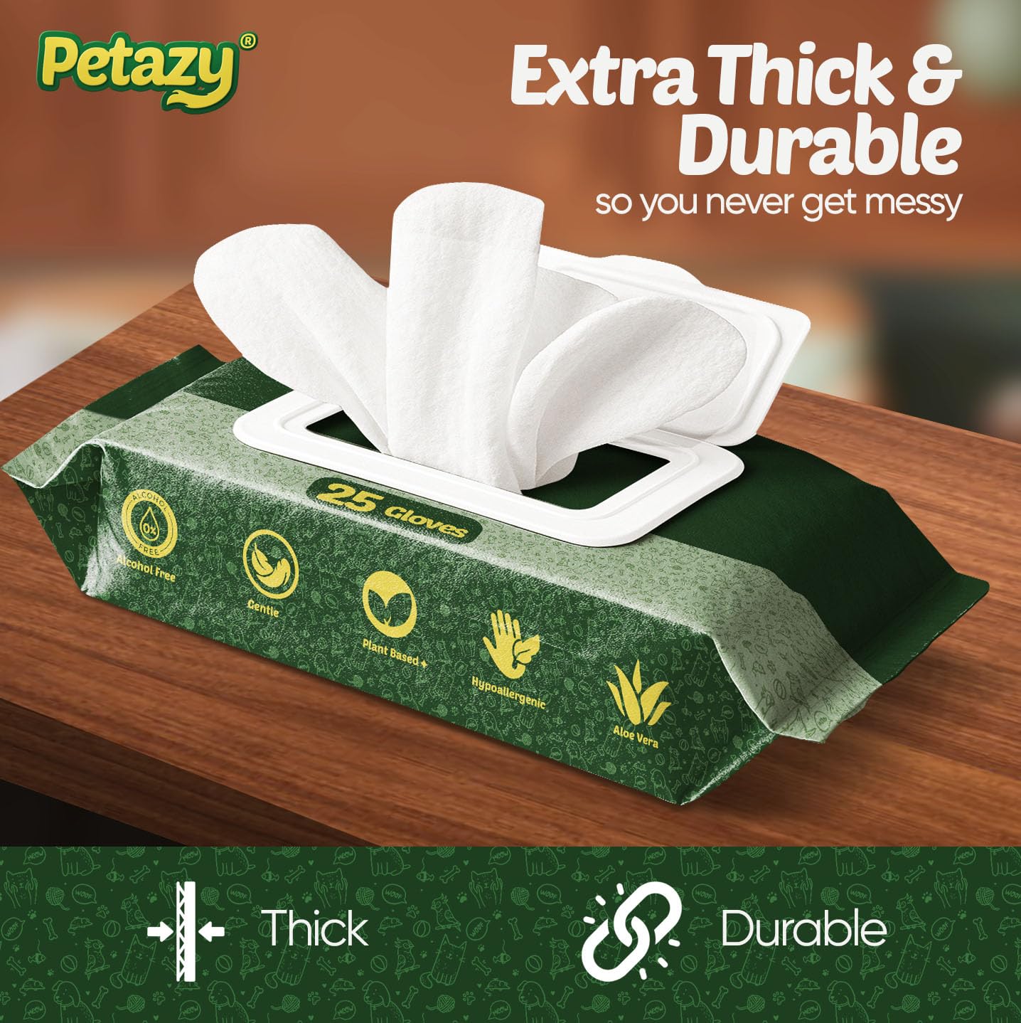 Petazy wipe for butt-area cleaning after outdoor adventures.