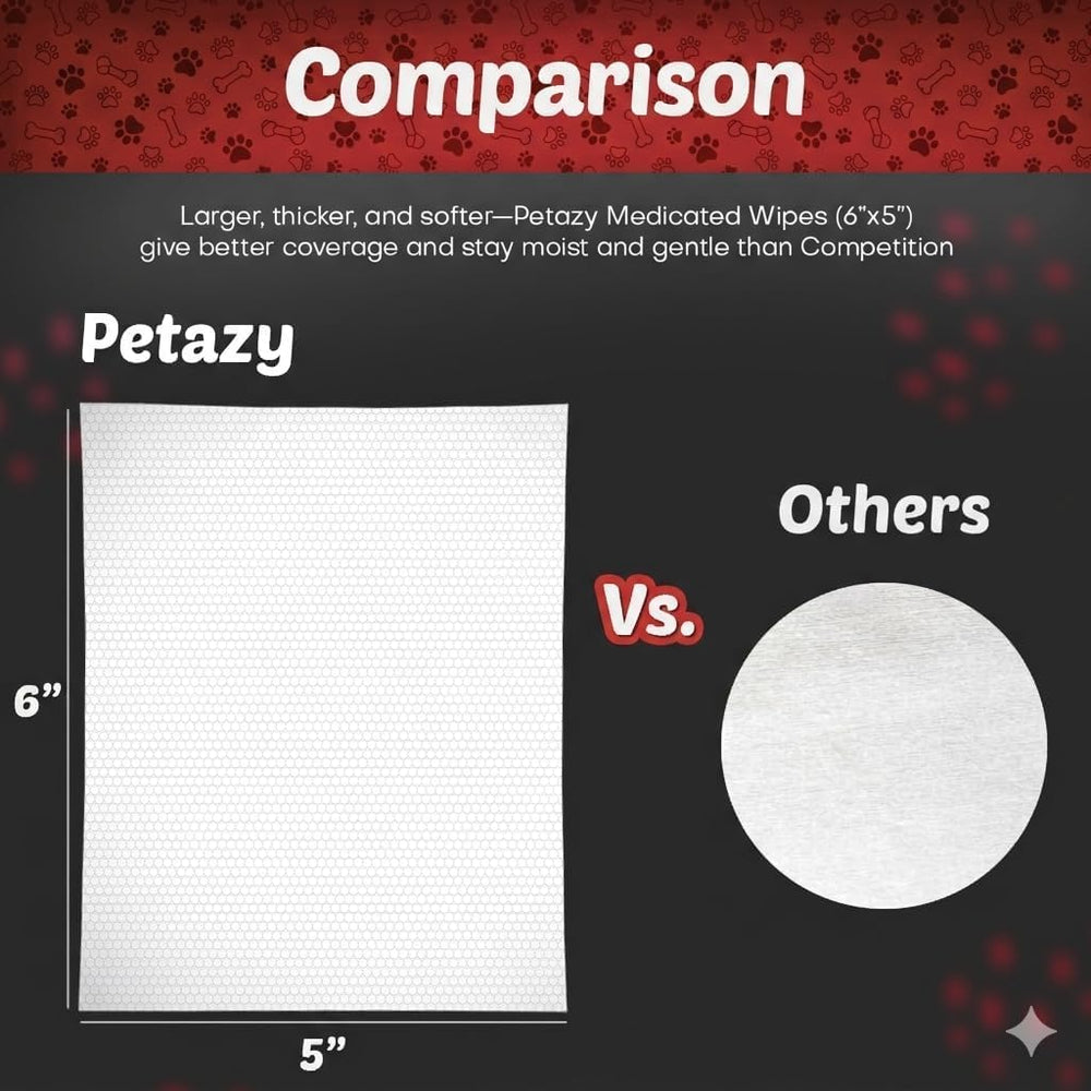 Petazy wipe coverage on paws helps speed at-home grooming.