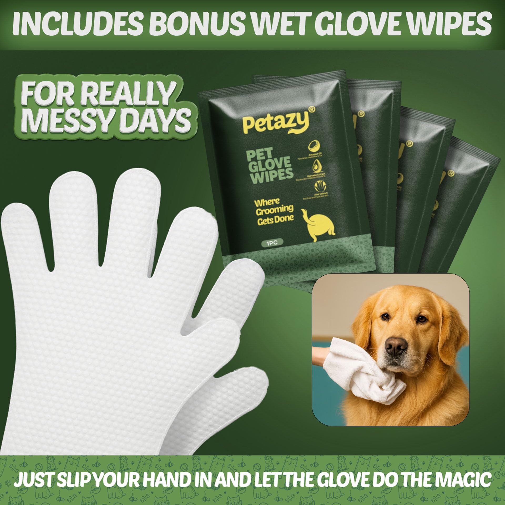 Petazy Wipes Hypoallergenic formula gentle on skin while neutralizing odors at the source