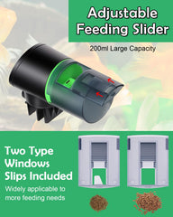 Petbank 200ml feed bucket holds granules and powders for easy dosing.