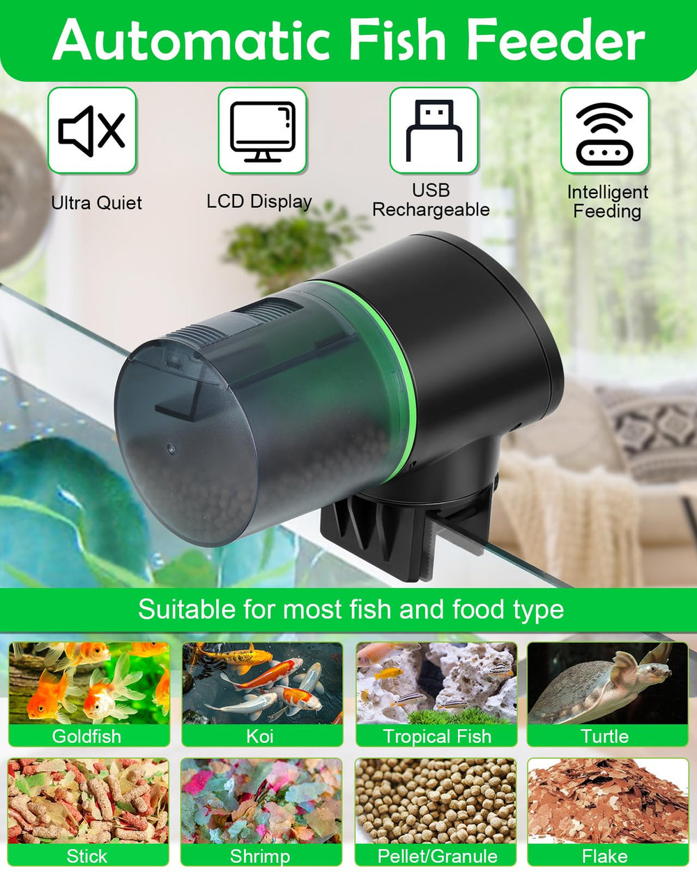 Petbank CY-019 side view highlights compact design for small to large tanks