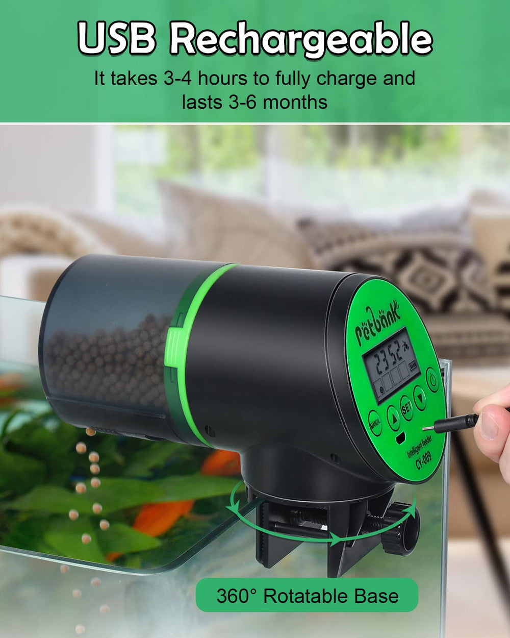 Petbank vacation feeder suitable for 600L tanks for holiday care.