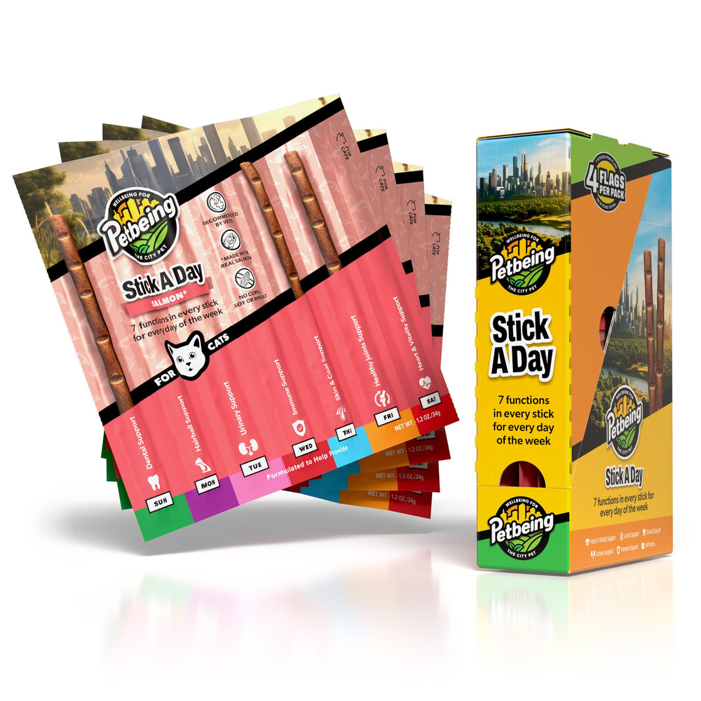 PETBEING Stick a Day Cats chew stick for daily nutrition and tasty reward.