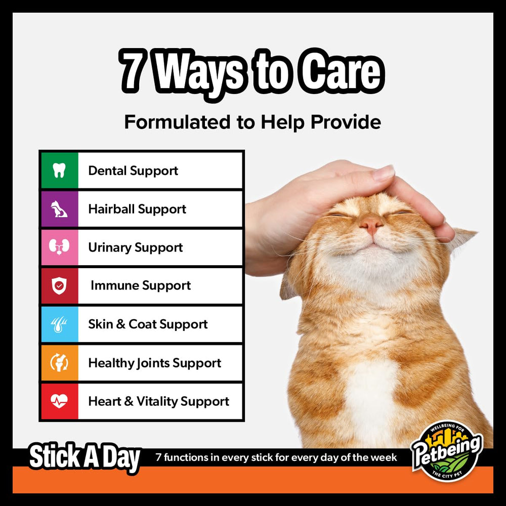 PETBEING Stick a Day Cats European-made quality and ingredients.