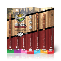 PETBEING Stick a Day real meat texture emphasizes tasty, protein-rich chew for dogs.