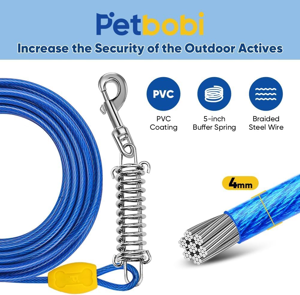 Petbobi 16-inch ground stake provides sturdy anchoring for outdoor use