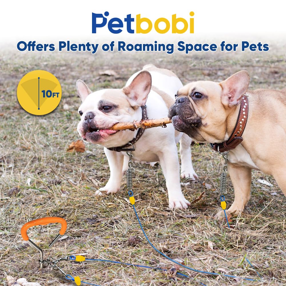 Petbobi 360-degree rotating clips prevent tangles for smooth outdoor motion