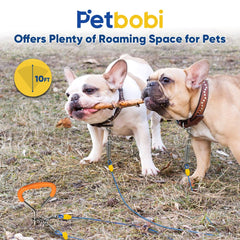 Petbobi 360-degree rotating clips prevent tangles for smooth outdoor motion