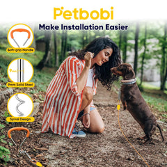 Petbobi 4-inch spring absorbs shock to reduce pull stress during play.