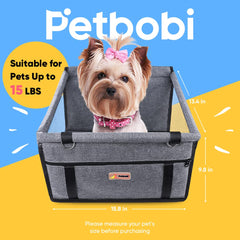 Petbobi breathable cationic fabric keeps seat comfortable and easy to wipe