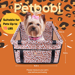 Petbobi car booster seat side glance highlighting stability during travel