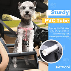 Petbobi front-view dog car seat shows reinforced structure.