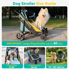 Petbobi dog stroller rear-entry design simplifies loading for senior dogs.