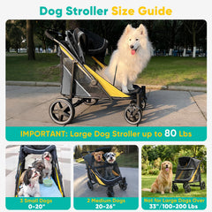 Petbobi dog stroller rear entry aids loading from behind