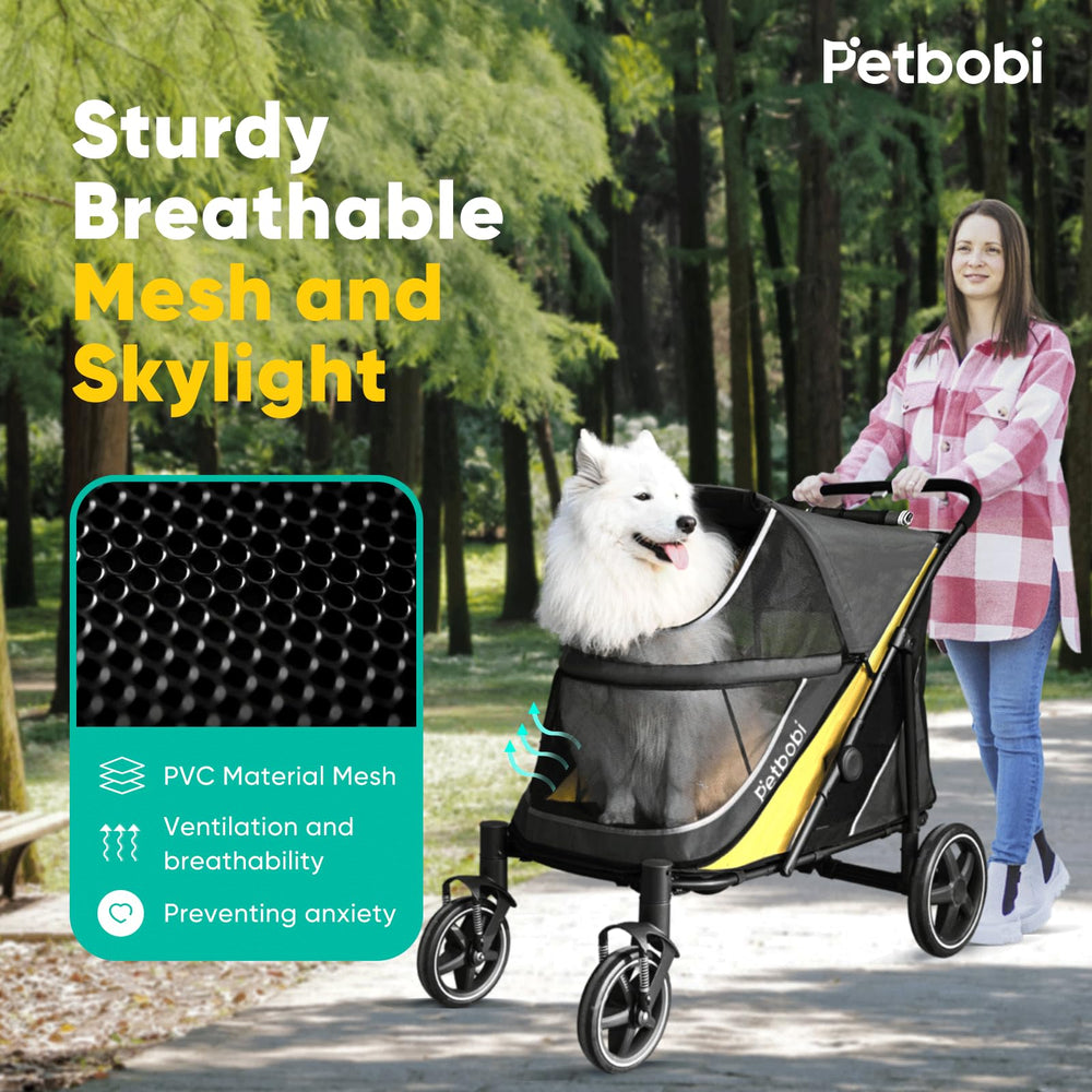 Petbobi dog stroller removable cushion adds comfort during outings